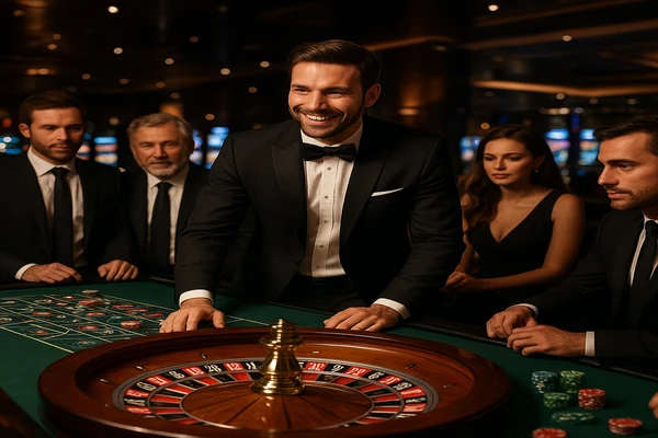 বর্ণিল স্লট মেশিন ও আলোয় ভরা জুয়ার পরিবেশ